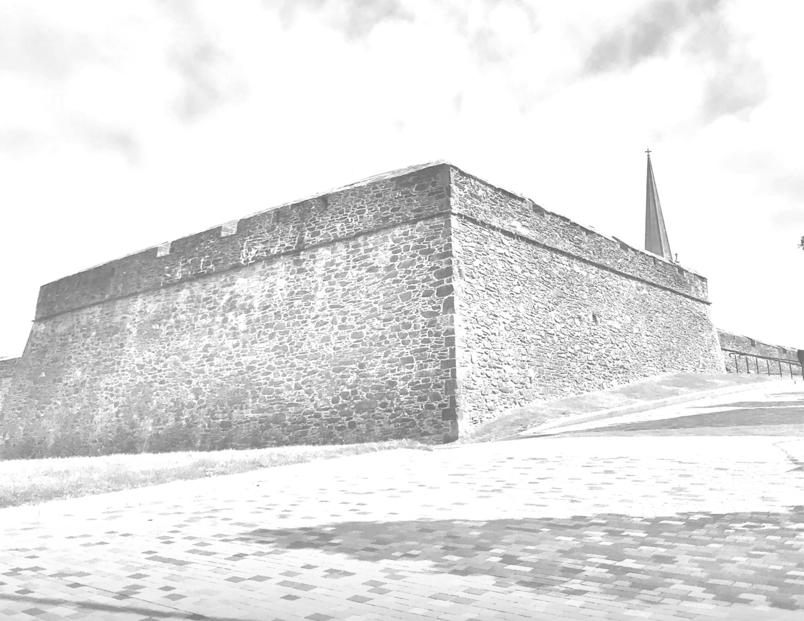 Image of the Derry Walls for the Void Engage schools postcard project