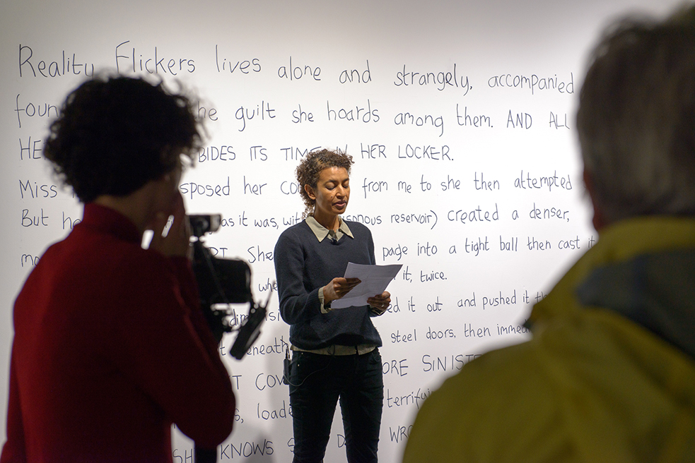 Katrina Palmer giving artist's talk