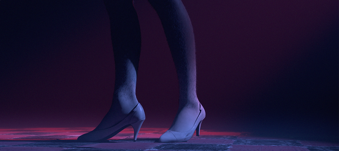 Elizabeth Price, Stilletto, promotional image for exhibition titled CHOREOGRAPH at Void Gallery 2021