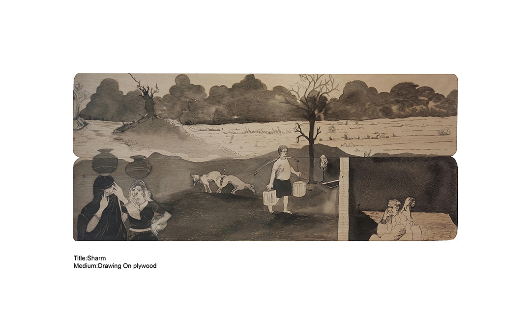 ancient artwork depicting a scene of common life