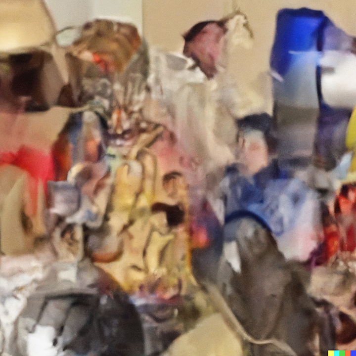 blurred image of a work of art