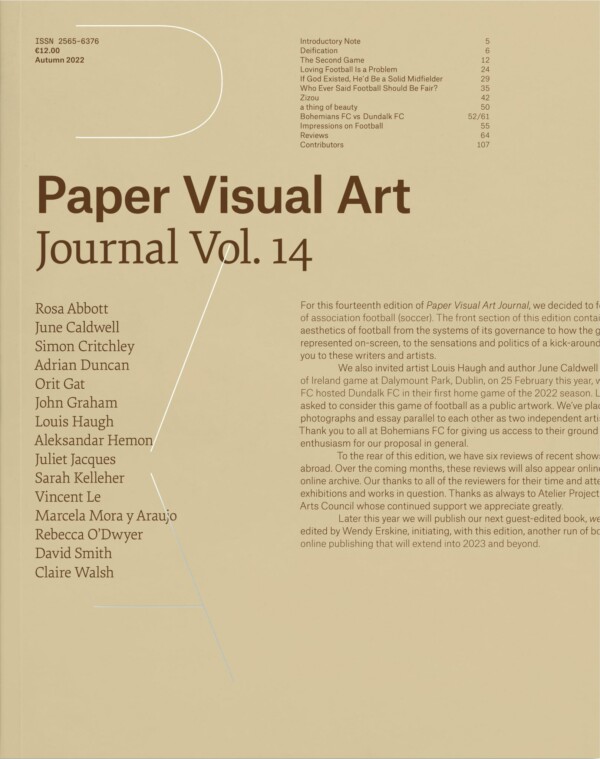 Front cover of Paper Visual Art Journal Vol. 14.